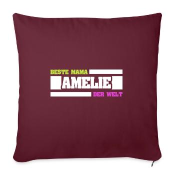 Mère Amélie - Coussin et housse de 45 x 45 cm - bordeaux - Devant