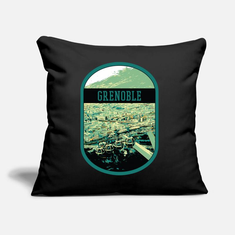 Panoramic Grenoble: Single View Cable Car Sofa pillow with filling 45cm x 45cm