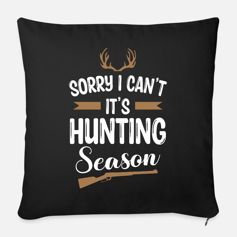 Funny Hunting - Sofakissen mit Füllung 45 x 45 cm - Schwarz