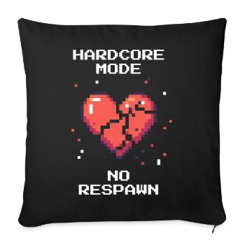 Mode hardcore | Humour de croque-mort - Coussin et housse de 45 x 45 cm - noir - Devant