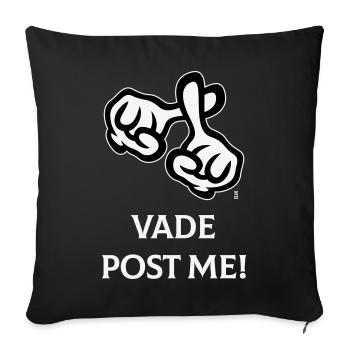 Vade Post Me! (Kreuz / Bibel / Religion / NEG 2C) - Sofakissen mit Füllung 45 x 45 cm - Schwarz - Vorne