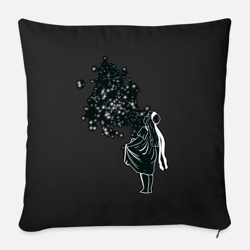 Joyeux Noël - Faites un vœu - Coussin et housse de 45 x 45 cm - noir