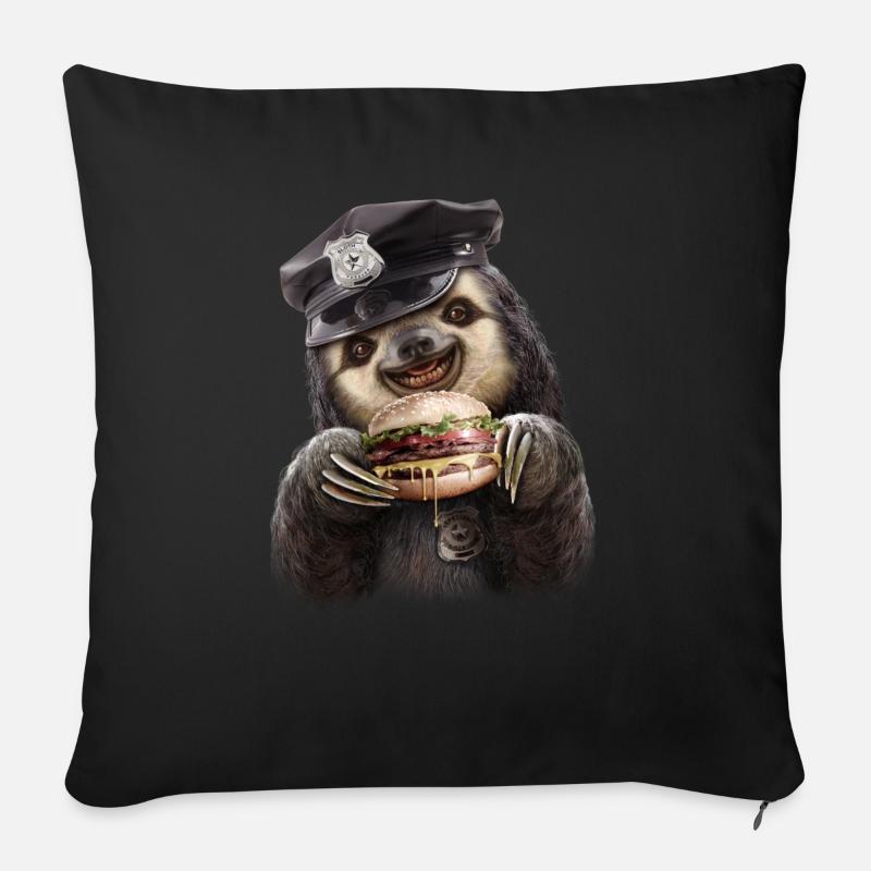 Burger Polizei - Sofakissen mit Füllung 45 x 45 cm - Schwarz