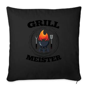 Grillmeister - Sofakissen mit Füllung 45 x 45 cm - Schwarz - Vorne