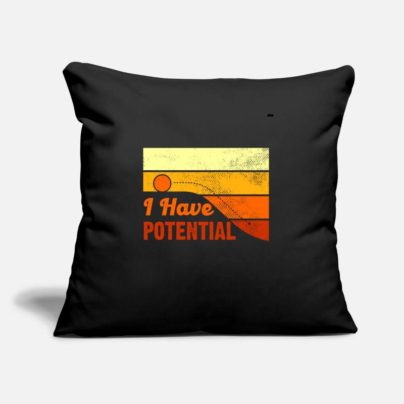 Retro Physics Design I Have Potential Sofa pillow with filling 45cm x 45cm