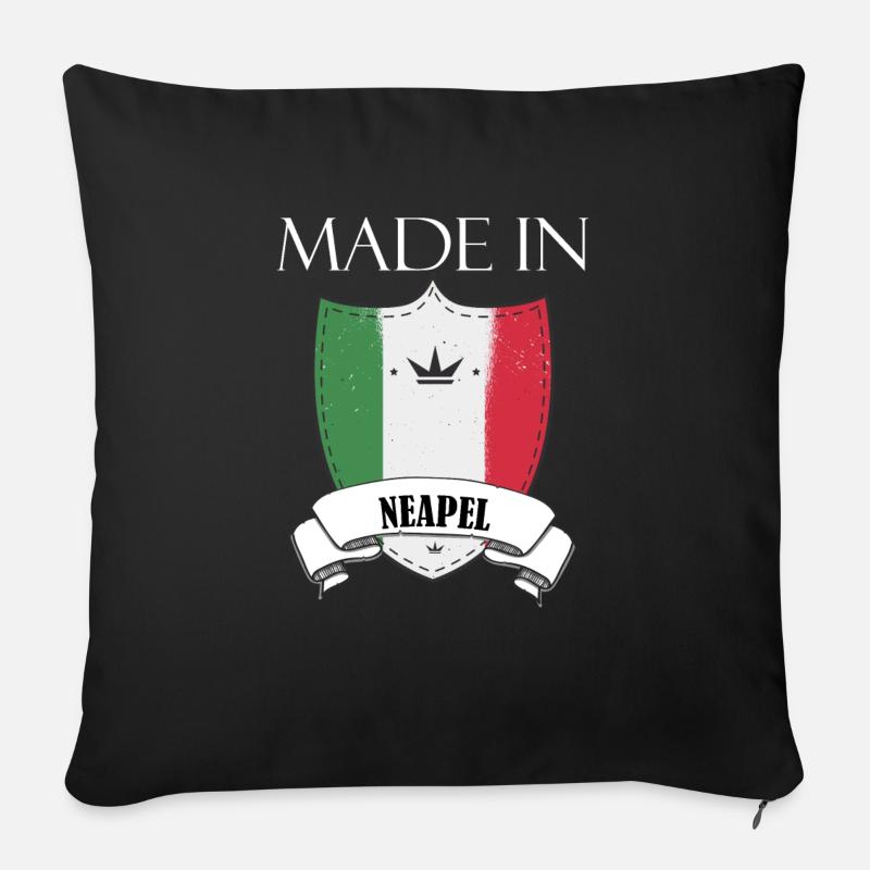 Made in Neapel - Sofakissen mit Füllung 45 x 45 cm - Schwarz