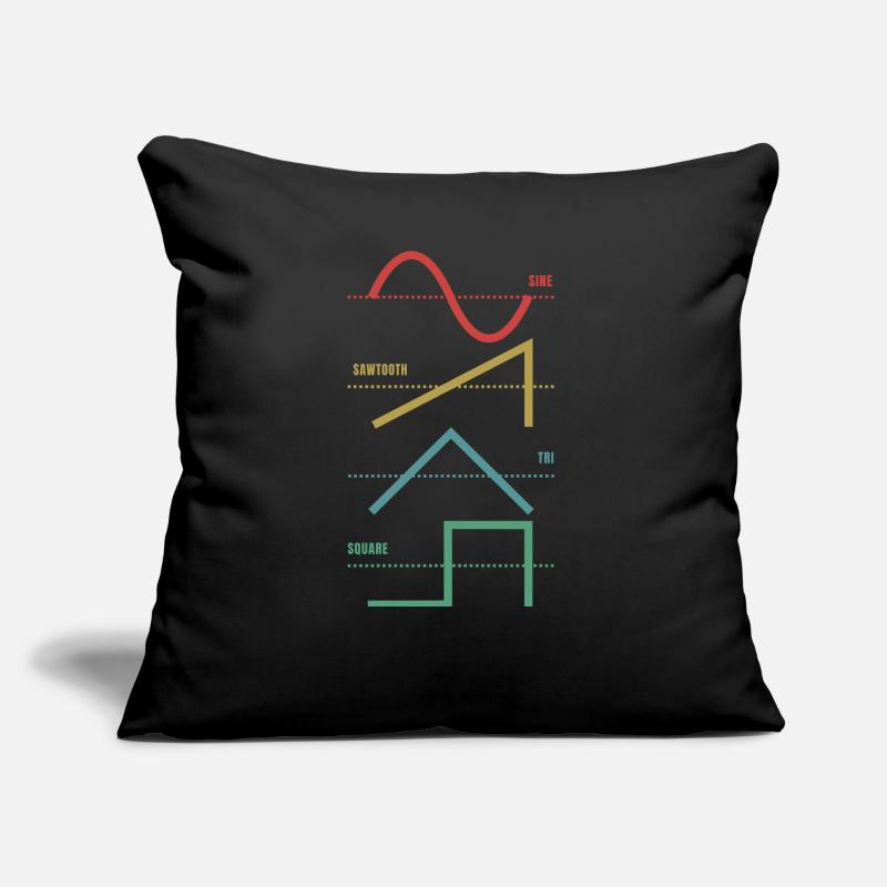 Vintage Analog Synthesizer Techno Waveform - Synth Sofa pillow with filling 45cm x 45cm