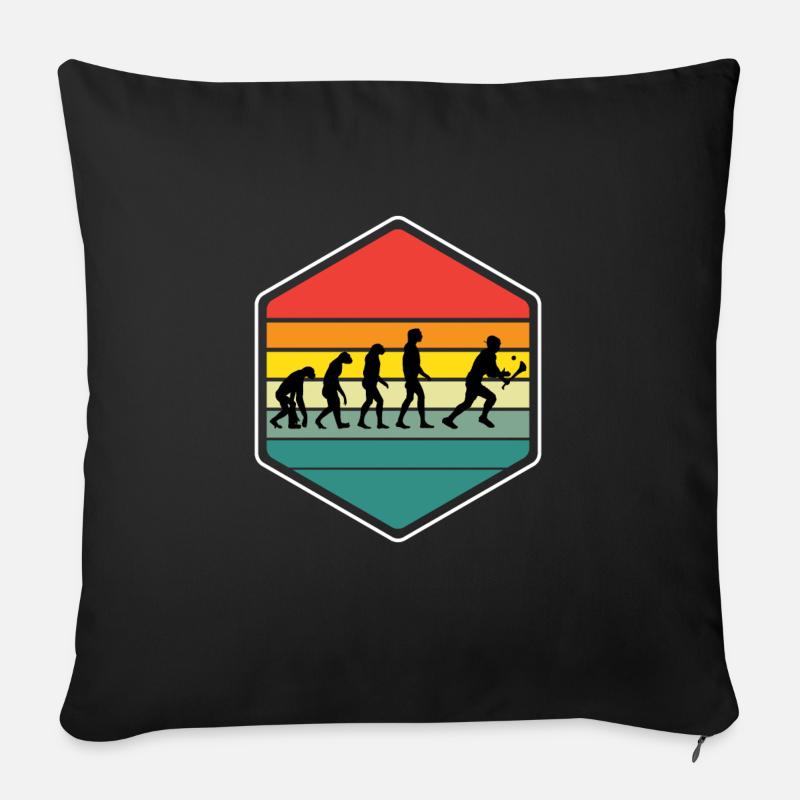 Die Evolution von Hurling - Sofakissen mit Füllung 45 x 45 cm - Schwarz