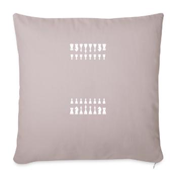 Échiquier échiquier pions - Coussin et housse de 45 x 45 cm - taupe clair - Devant