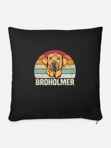 Broholmer - Sofakissen mit Füllung 45 x 45 cm - Schwarz