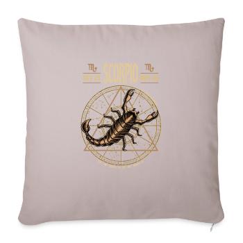 Signe du zodiaque Scorpion Horoscope Astrologie - Coussin et housse de 45 x 45 cm - taupe clair - Devant
