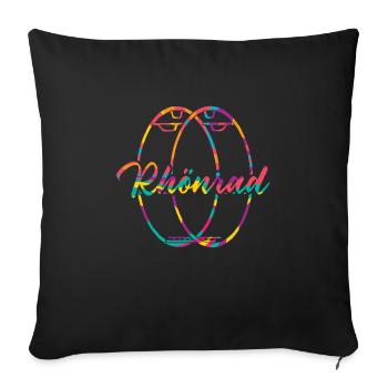 Rhönrad Rhönradturner Geräteturnen Akrobatin - Sofakissen mit Füllung 45 x 45 cm - Schwarz - Vorne