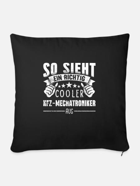 Kfz Mechatroniker - Sofakissen mit Füllung 45 x 45 cm - Schwarz