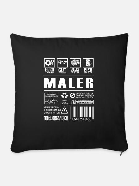 Maler - Sofakissen mit Füllung 45 x 45 cm - Schwarz