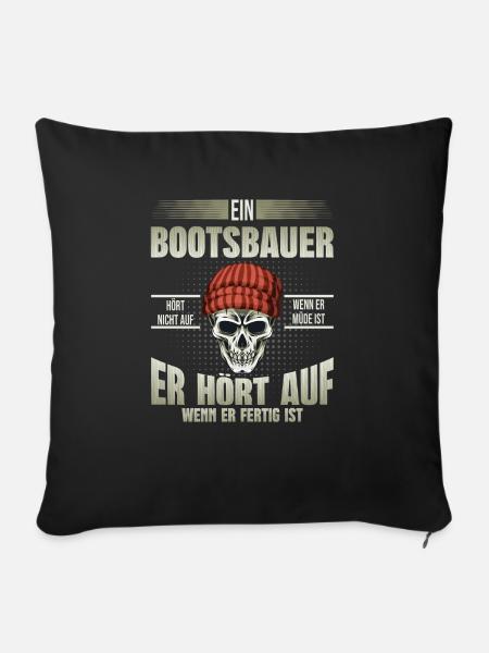 Bootsbauer Schiffsbauer - Sofakissen mit Füllung 45 x 45 cm - Schwarz