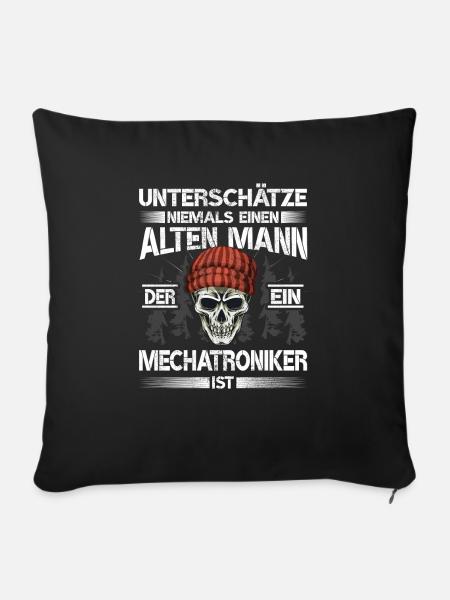 Mechatroniker - Sofakissen mit Füllung 45 x 45 cm - Schwarz