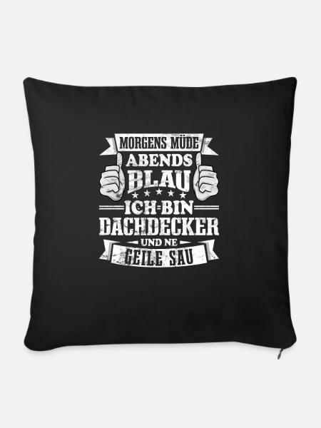 Dachdecker - Sofakissen mit Füllung 45 x 45 cm - Schwarz