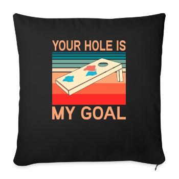 Cornhole Bean Bag Trou aveugle - Coussin et housse de 45 x 45 cm - noir - Devant
