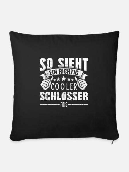 Schlosser - Sofakissen mit Füllung 45 x 45 cm - Schwarz