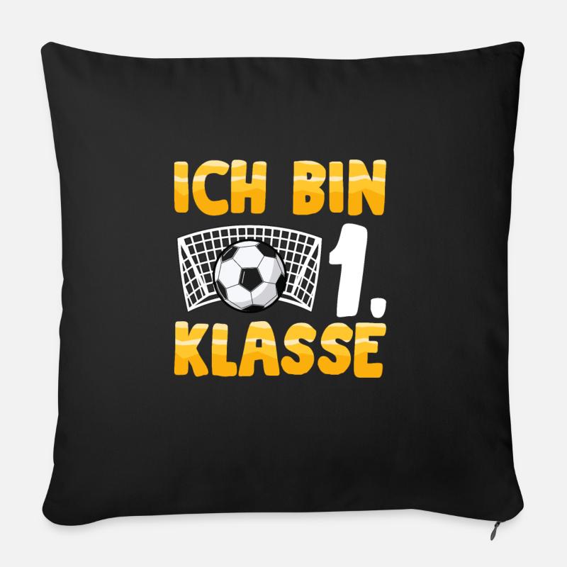 Ich bin 1. Klasse - Sofakissen mit Füllung 45 x 45 cm - Schwarz