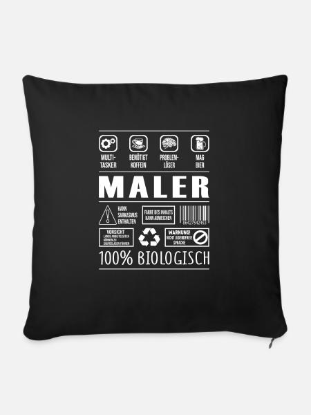 Maler - Sofakissen mit Füllung 45 x 45 cm - Schwarz
