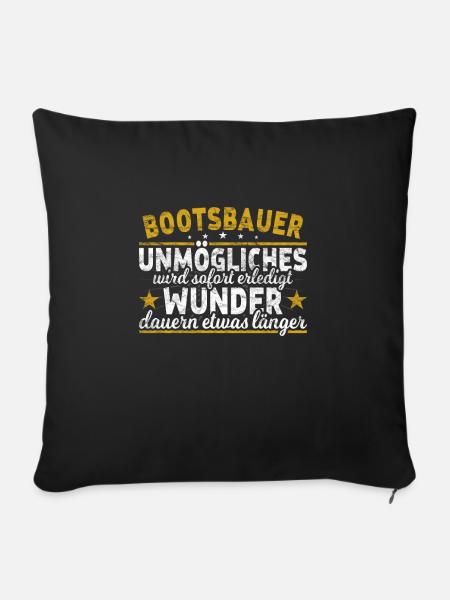 Bootsbauer Schiffsbauer - Sofakissen mit Füllung 45 x 45 cm - Schwarz