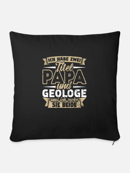 Geologe - Sofakissen mit Füllung 45 x 45 cm - Schwarz