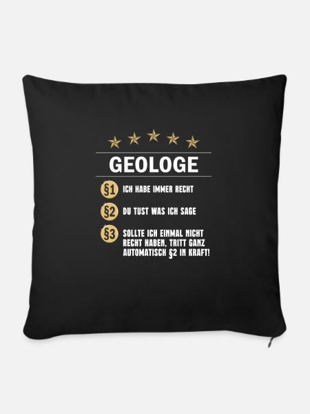 Geologe Paragraph - Sofakissen mit Füllung 45 x 45 cm - Schwarz
