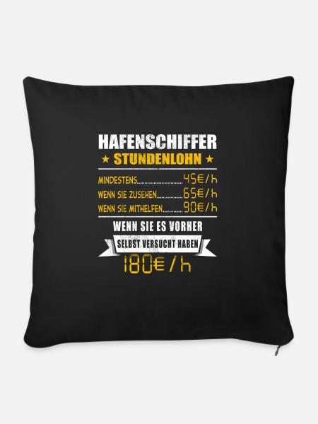 Hafenschiffer - Sofakissen mit Füllung 45 x 45 cm - Schwarz