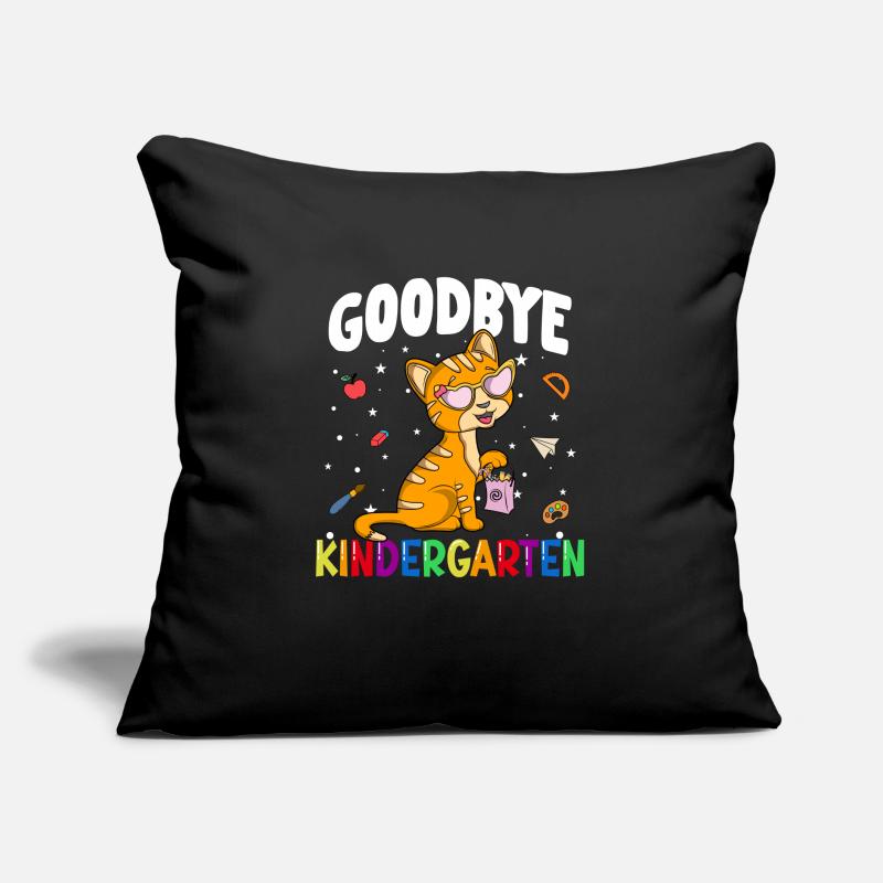 Goodbye Kindergarten Kätzchen Einschulung Schule Sofakissen mit Füllung 45 x 45 cm