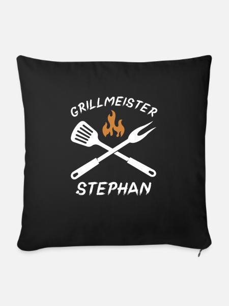 Grillmeister Stephan - Sofakissen mit Füllung 45 x 45 cm - Schwarz