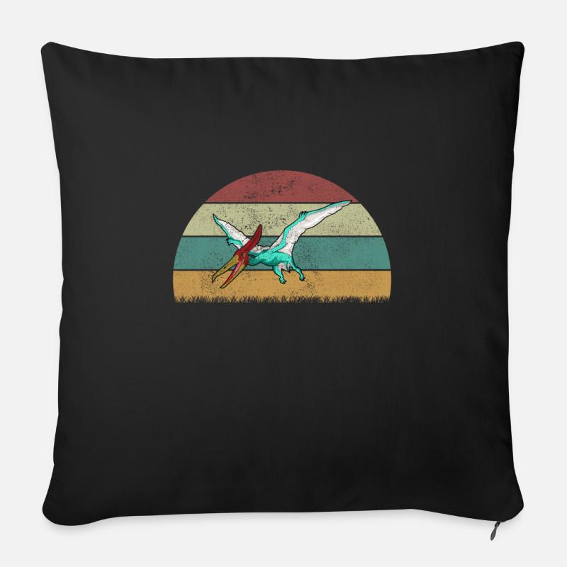 Pteranodon Dinosaur Children Dino Gift - Sofa pillow with filling 45cm x 45cm - black
