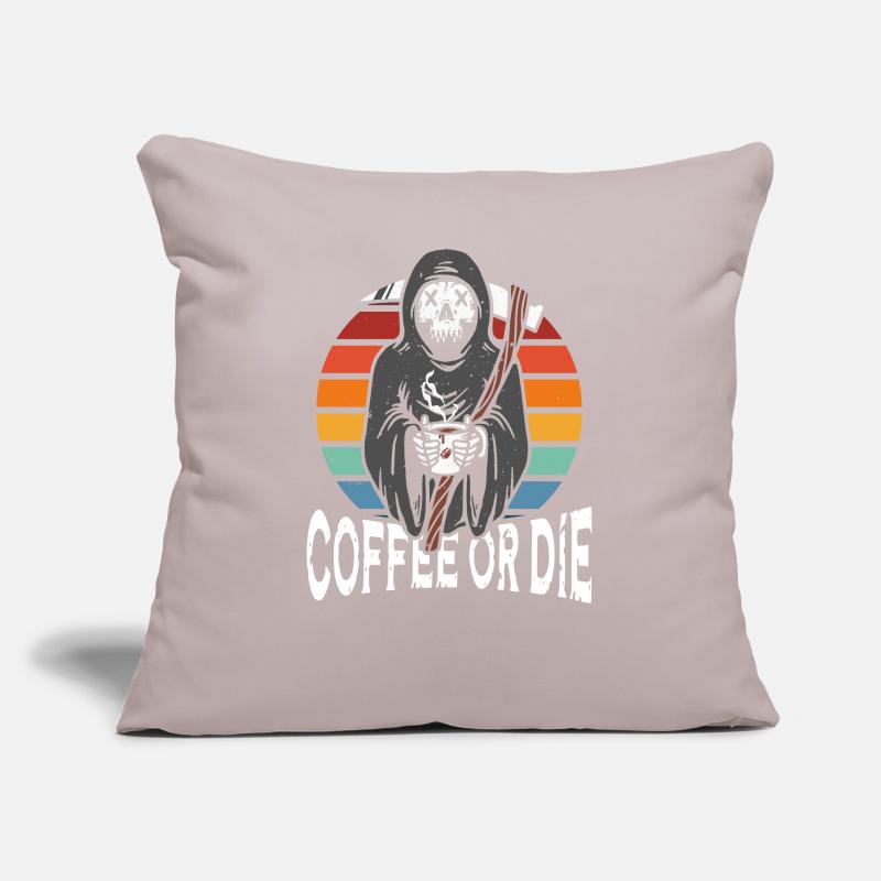 Kaffee Oder Sterben Sofakissen mit Füllung 45 x 45 cm