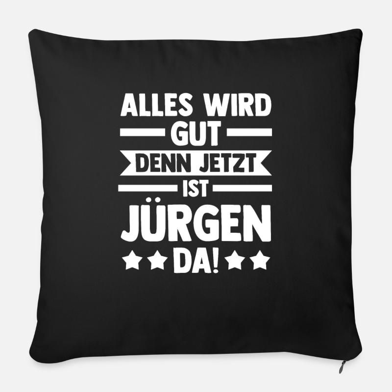 Jürgen - Sofakissen mit Füllung 45 x 45 cm - Schwarz