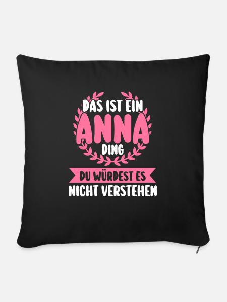 Anna - Sofakissen mit Füllung 45 x 45 cm - Schwarz