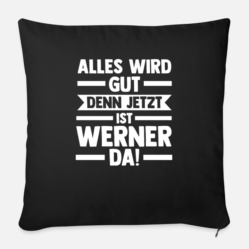 Werner - Sofakissen mit Füllung 45 x 45 cm - Schwarz
