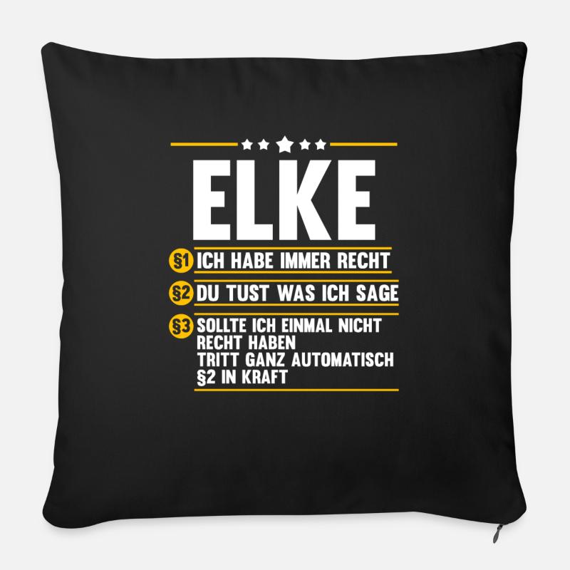 Elke - Sofakissen mit Füllung 45 x 45 cm - Schwarz