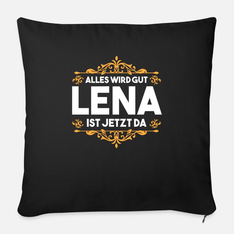 Lena - Sofakissen mit Füllung 45 x 45 cm - Schwarz