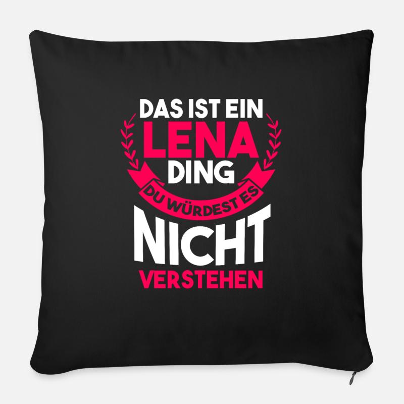 Lena - Sofakissen mit Füllung 45 x 45 cm - Schwarz