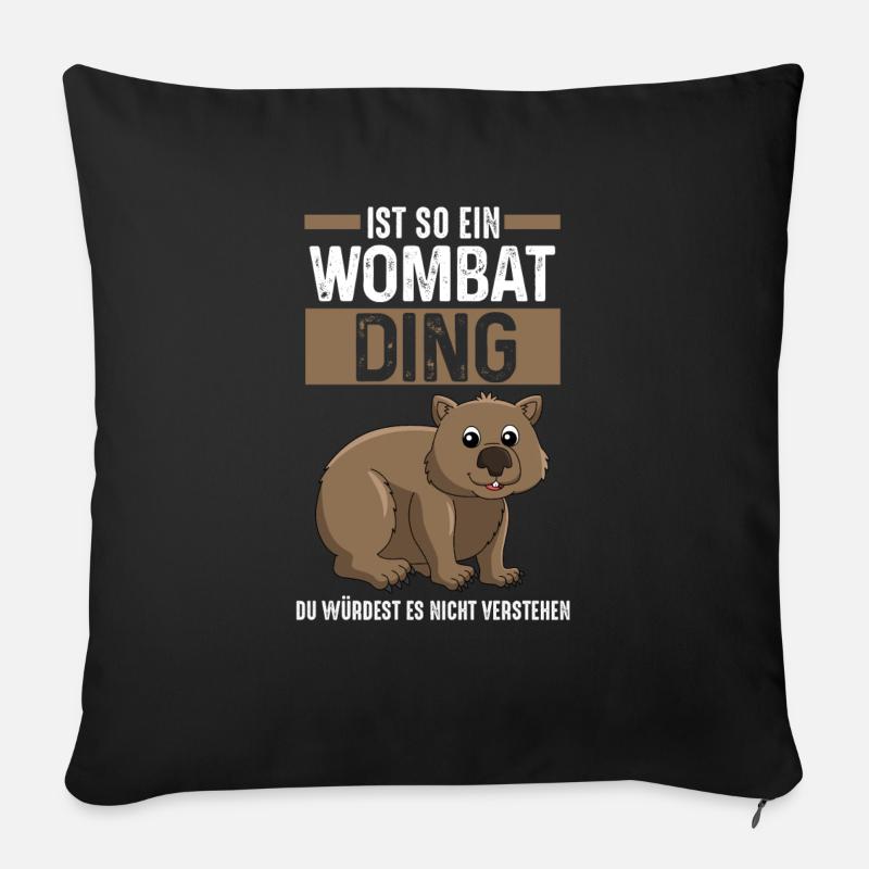 Wombat - Sofakissen mit Füllung 45 x 45 cm - Schwarz