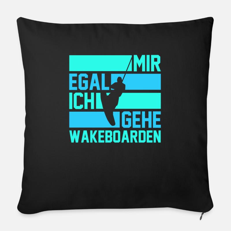 Wakeboarder Wakeboard Wakeboarding - Sofakissen mit Füllung 45 x 45 cm - Schwarz