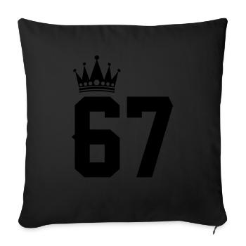 67 - Sofa pillow with filling 45cm x 45cm - black - Front