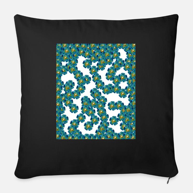Fleur - Coussin et housse de 45 x 45 cm - noir