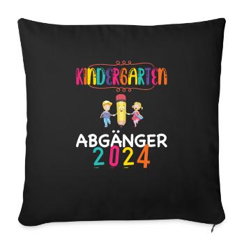 Kindergarten Abgänger 2024 Abschied Kita Kiga Hort - Sofakissen mit Füllung 45 x 45 cm - Schwarz - Vorne
