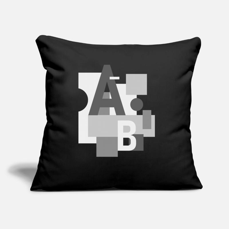 Abstract image with letters A and B Sofa pillow with filling 45cm x 45cm