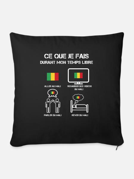 Freizeit Mali - Sofakissen mit Füllung 45 x 45 cm - Schwarz
