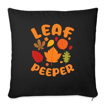 Leaf Peeper Fall Leaves Collector Leaf Peeping - Sofa pillow with filling 45cm x 45cm - black - Front