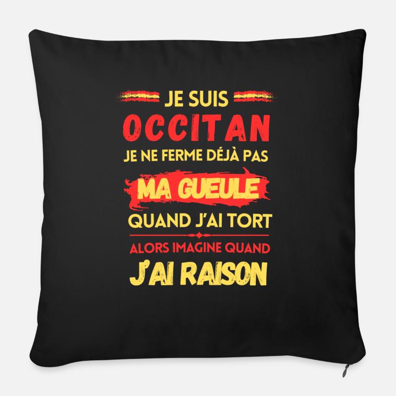 JE SUIS OCCITAN... - Coussin et housse de 45 x 45 cm - noir