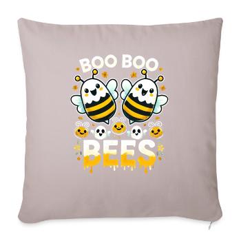 Abeille mignonne fantôme Halloween - Coussin et housse de 45 x 45 cm - taupe clair - Devant
