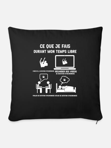 Freizeit Synchronschwimmen Humor - Sofakissen mit Füllung 45 x 45 cm - Schwarz